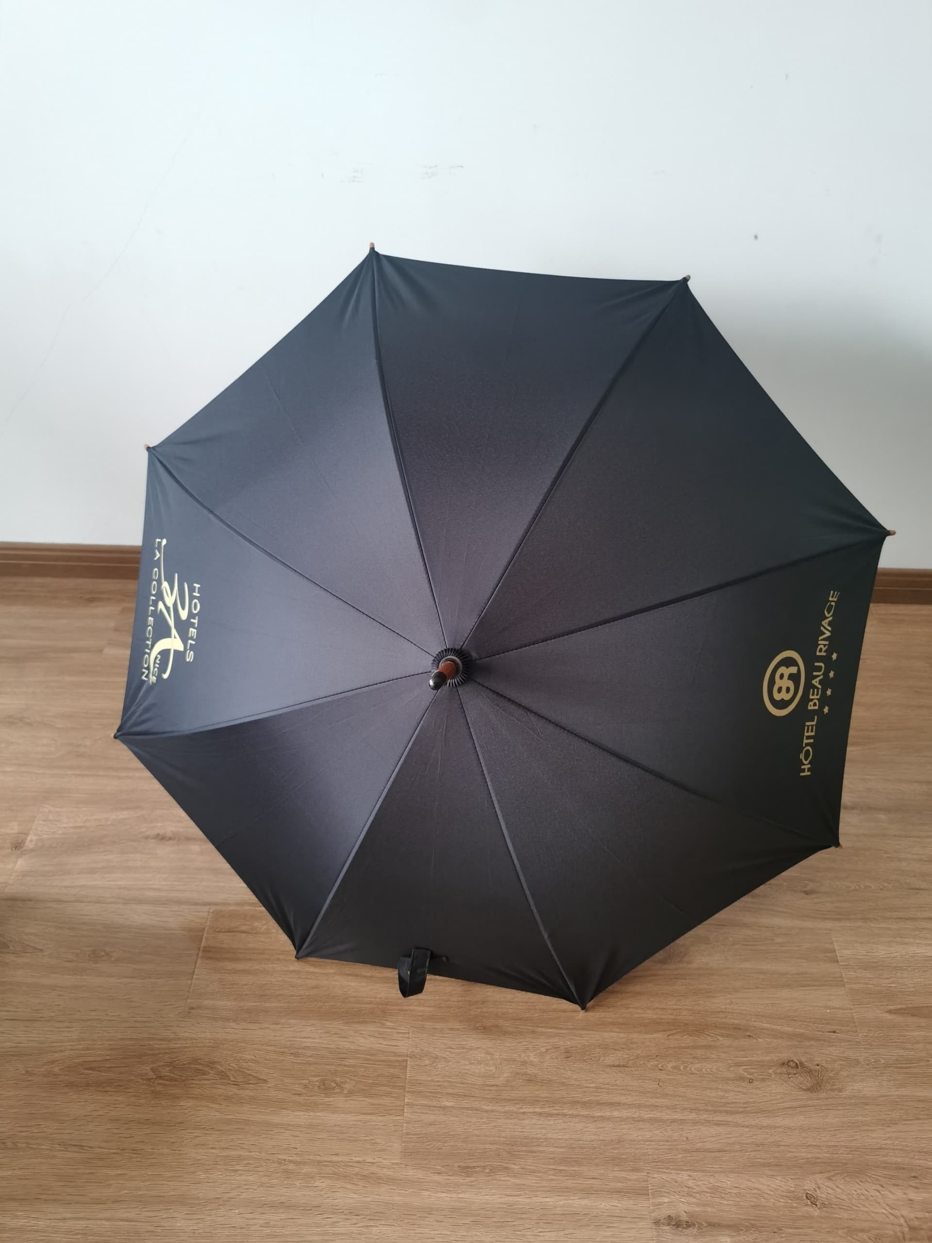 Custom hotel umbrella
